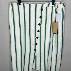 Halogen Stripe Wrap Pencil Skirt NWT New Womens Size 16 Petite 16P